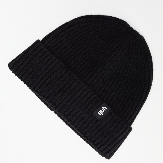 Beanie «Head-turner» - Schwarz / Lachsfarben